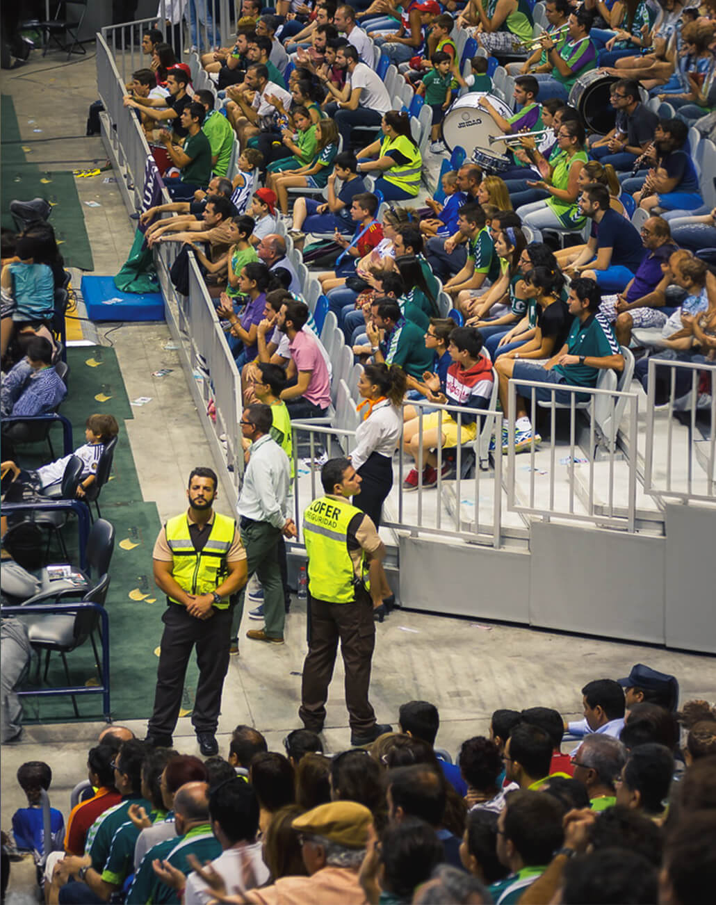 Servicio de Vigilancia de Seguridad Cofer en partido baloncesto Unicaja